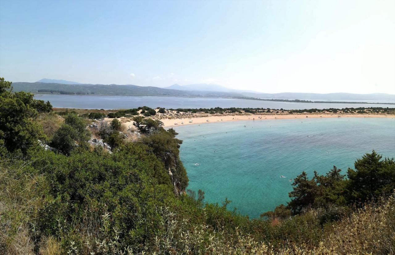 Hakuna Matata Holidays Wooden Lodge With Airco & Pool In Greek Olive Grove Μεθώνη Εξωτερικό φωτογραφία